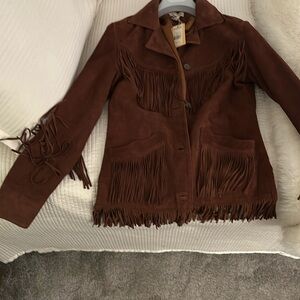 Fringe suede jacket brand new